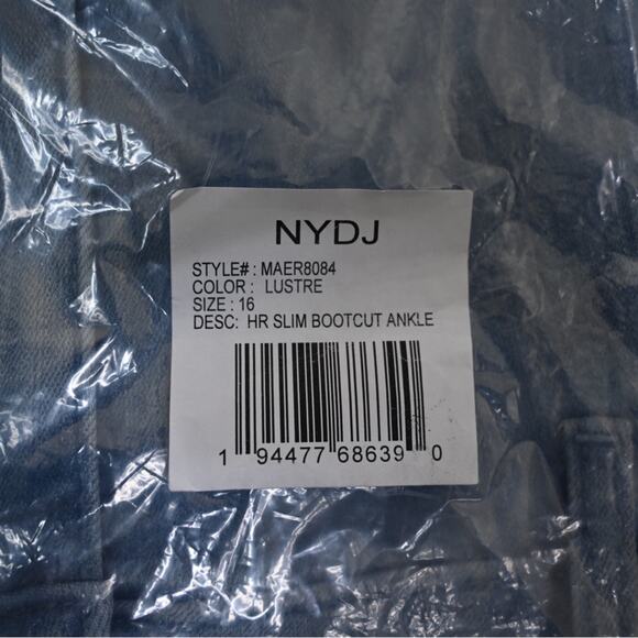 NYDJ Womens 16 Crop High Waist Slim Bootcut Jeans in Lustre NEW - Picture 15 of 15